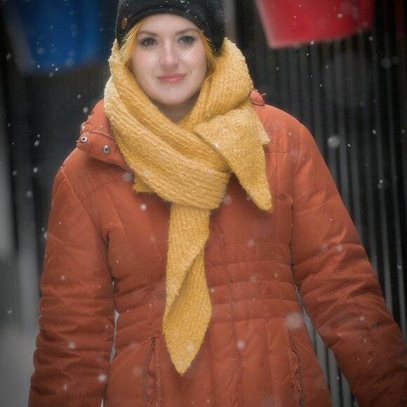 Women's Quilted Hooded Coat Rusty color - Picture 6 of 6